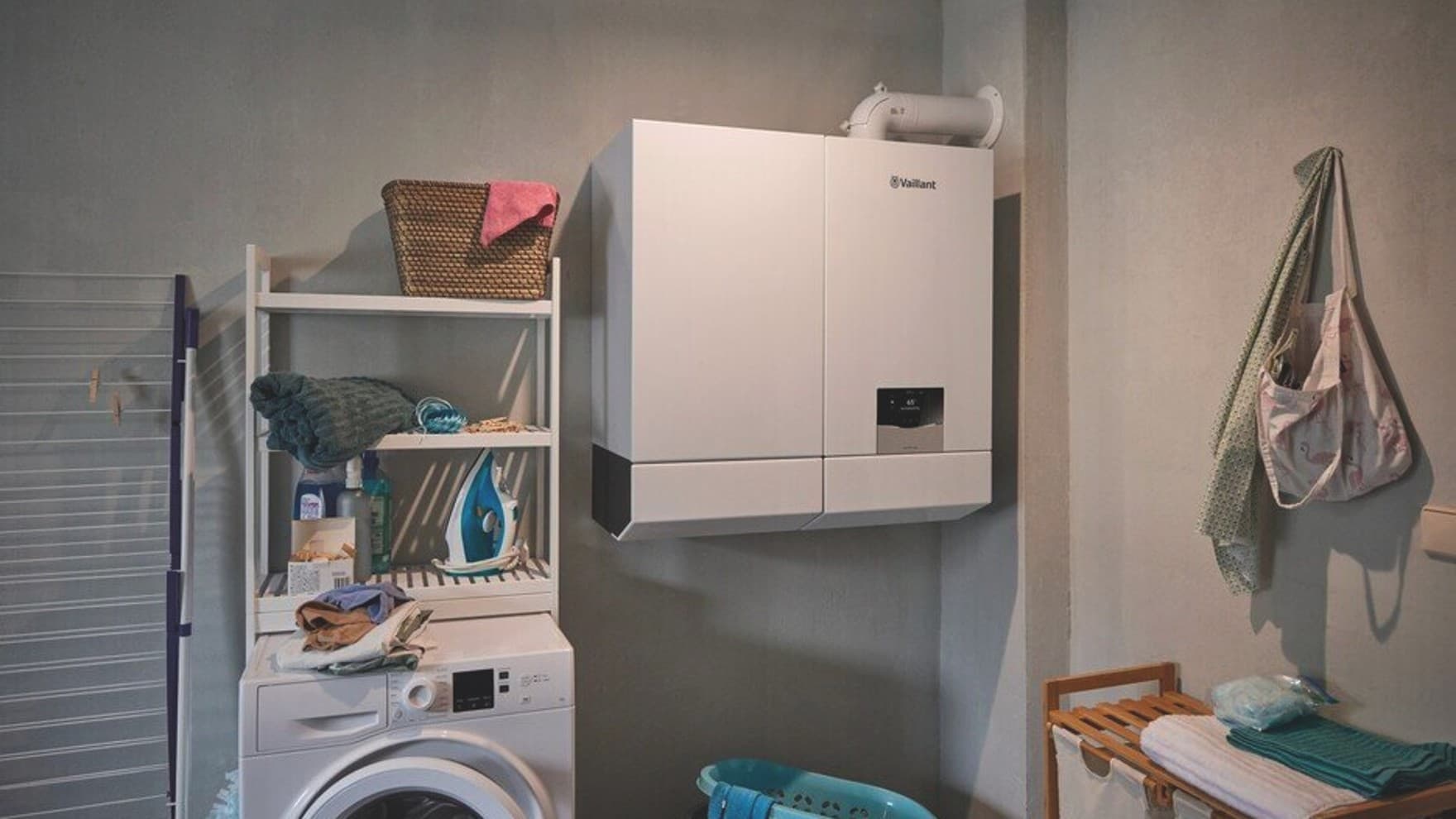 Vaillant_Instalacja kotła gazowego kondensacyjnego w pralni
