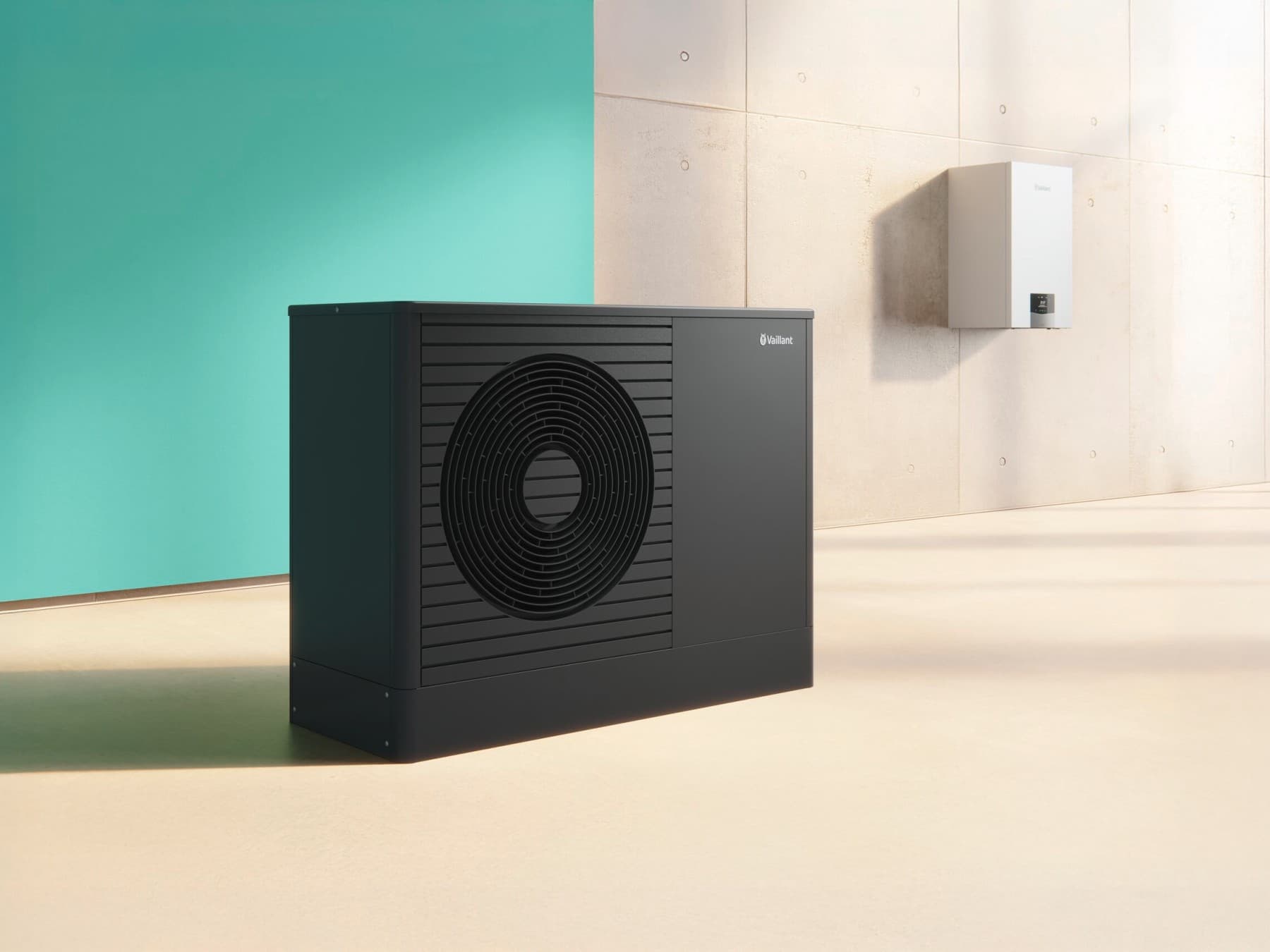 hybrydowy system grzewczy z pompą ciepła aroTHERM plus i kondensacyjnym kotłem gazowym ecoTEC plus.